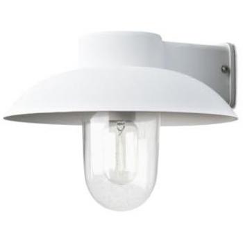 MEINEWUNSCHLEUCHTE LED Außenwandleuchte Aluminium Weiß Klarglas, 21cm