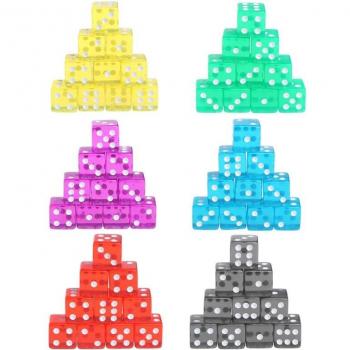 Set de Cubos Transparentes 6 Cara, 15 mm – Portátil y Redondo