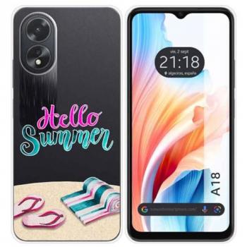 Funda Silicona Oppo A18 con Dibujos de Verano
