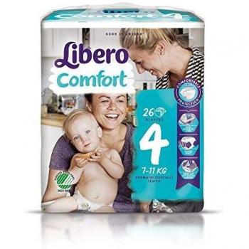 Libero Comfort 4 Diapers for Babies 7-11kg 26 Count