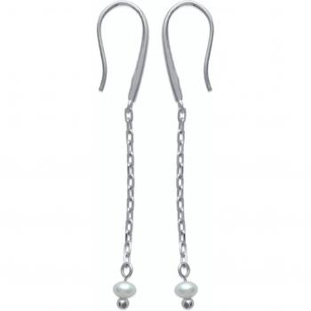 Rhodium-Plated Perla Earrings