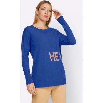 HEINE Unifarbener Rundhalspullover für Damen