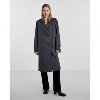 Pieces Gabardina midi cruzada de mujer