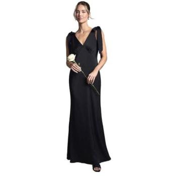 Coast Honoured Back-Backed Satin Maxi Dress – Black, Size 10