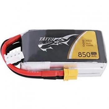 TattU 850 mAh 11,1 V LiPo 3S 75C – Pack XT30 pour Course FPV