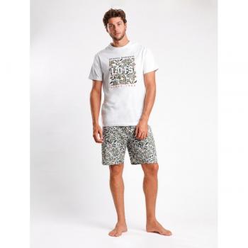 Set da pigiama Lois bianco, maniche corte, taglia XL