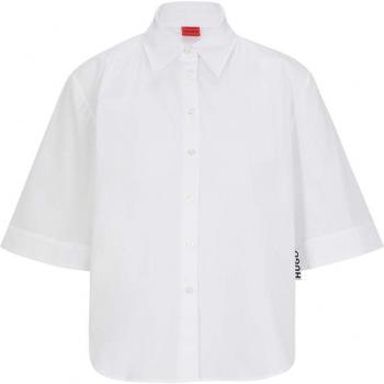 Chemise Hugo Étilla coupe courte blanche pour femmes S