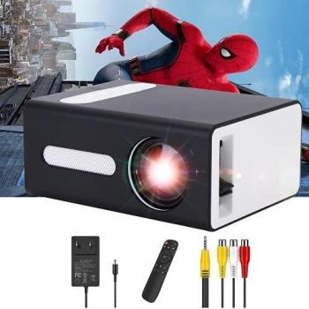 Padzuo mini projecteur portable compatible Jack casquès USB HDMI TF AV 3,5 mm, parfait présent pour enfants