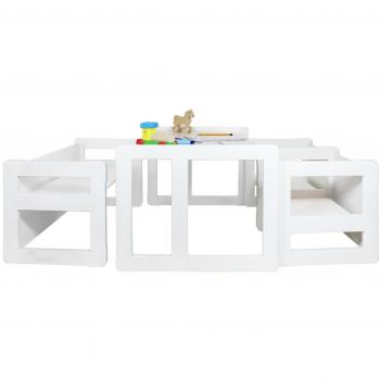 Compact Family Playset: 2 Chairs, 2 Tables, 1 Bench