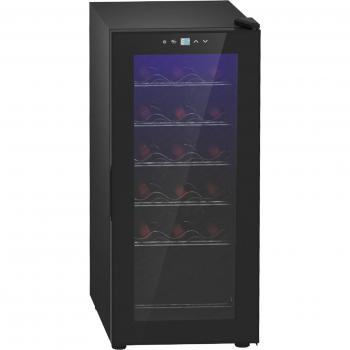 HOMCOM Getränkekühlschrank mit Glastür, 18 Flaschen, 50 L, Touchschalter