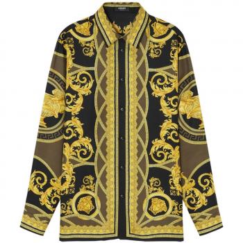 Versace Barocco Print Silk Shirt | Size XL