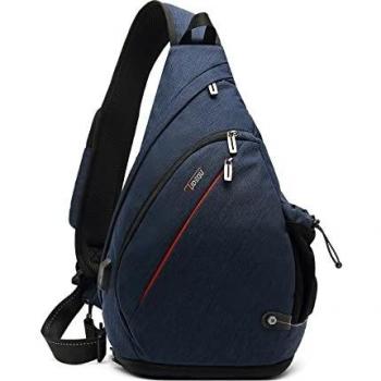 Tudequ Dark Blue Sling Backpack with WET Pocket
