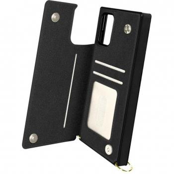 Cover Avizar con Portafoglio e Cordoncino per Samsung Galaxy S20, Nero