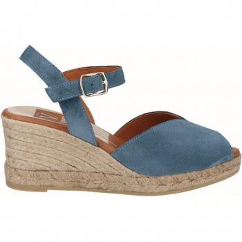 Sandalias de cuña Viguera para mujer en serraje