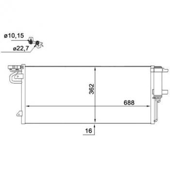 Klimaanlagenkondensator MAHLE AC 103 000S