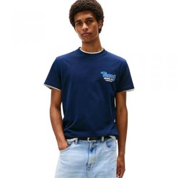 Tommy Hilfiger Classic T-Shirt DM0DM22049-C1G – Navy, Regular Fit, Rundhalsausschnitt, 100 % Baumwolle