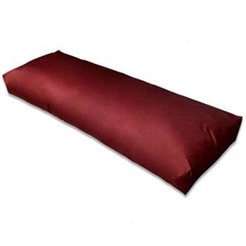 Elegant Wine Red Upholstered Cushion 120x40x10 cm