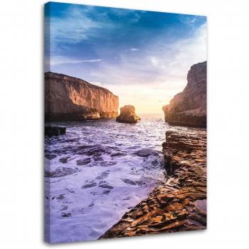Tableau sur toile Océan et rochers 40x60 Feeby