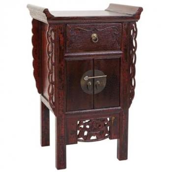 Recibidor de madera Wanderlust Deco 52,5x40,5x85,5h cm con 2 puertas y acabado artesanal