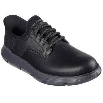 Garza Carlyn Black Leather Slip-Ins for Men