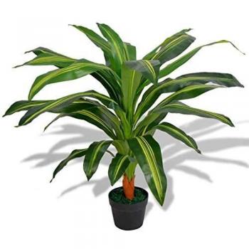 Dracaena, Fake, 90 cm, with Pot, Green, vidaXL