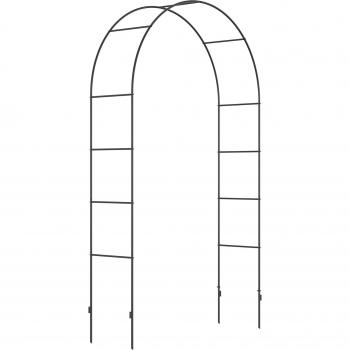 Structure de Jardin Noir avec Treillis – 1,4 m × 0,4 m × 2,4 m
