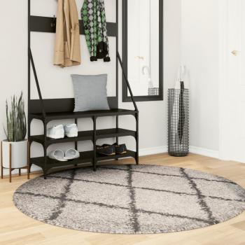 Alfombra shaggy PAMPLONA Ø 160 cm Multicolor