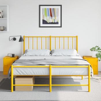 Armoire d’appoint et table de nuit en acier – 2 unités
