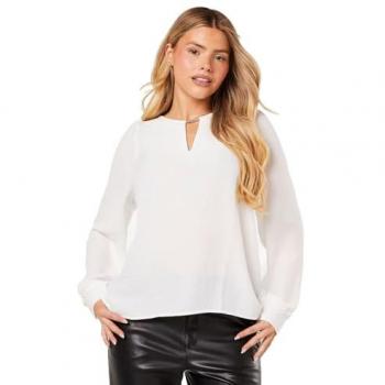 Dorothy Perkins Women’s Ivory Bar‑Trim Overhead Blouse – Size 18
