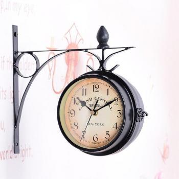 Antique Double-Sided Wall Hanging Clock