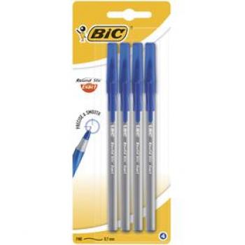 Penne Bic Round Stic Exact 4x in Blu