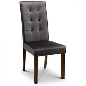 Madrid Set of 2 Dining Chairs, Grey Velvet