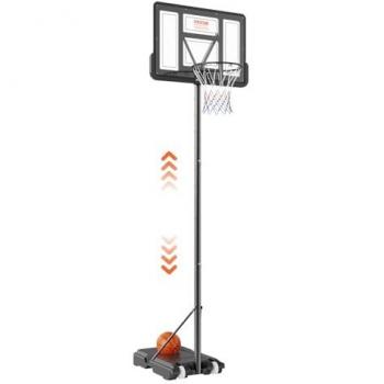 VEVOR 44” Quick‑Set Basketball Hoop – Adjustable Height, Portable, Fillable Base, Outdoor/Indoor