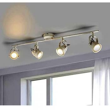 LINDBY Leonor White Dimmable LED Ceiling Light, GU10 for Living Room & Dining Room