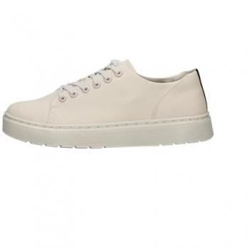 Dr. Martens Herren Dante Canvas Schnürschuhe in Creme/Grau, Größe 43