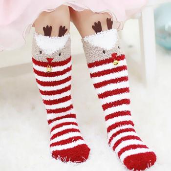 Festive Baby Knee High Socks with Cartoon Designs