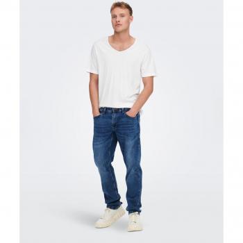 Only & Sons Jean de Tissu Bleu