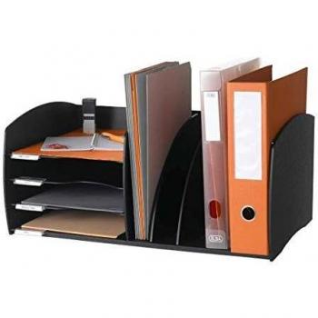 Fast Paper Desktop Organizer 4 Compartments Black F302001