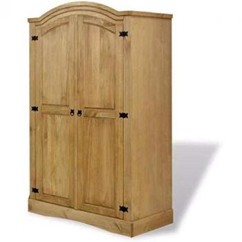 Garde-Robe Meuble de Rangement Pin Mexicain Gamme Corona 2 Portes