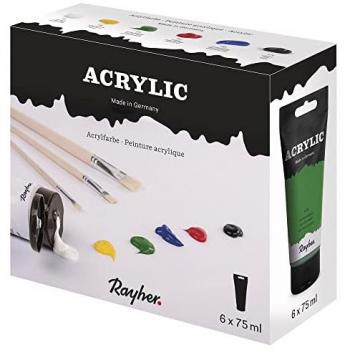 RAYHER Lightfast Acrylic Palette – 6 Colours