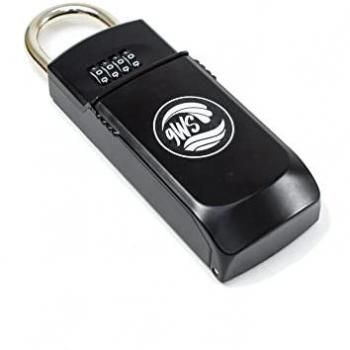 Porte-clé sécurisé 9WS 6105 – noir, 2 mm, anti-vol