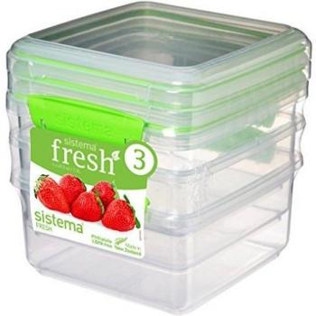 Travel‑Ready 3‑Piece 1.2 L Meal Container – Green/Transparent