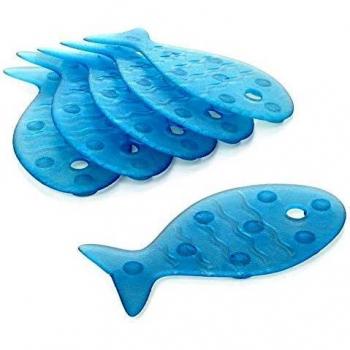 Tatay Pegatinas Antideslizantes Blu, Design Pesce, PVC, 15 x 7 cm