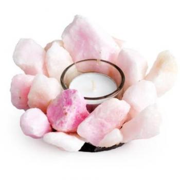 Tiny Pink Aragonite Zen Candle Vessel