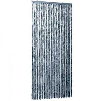 Insect Protection Curtain White and Grey 100x220 cm Chenille