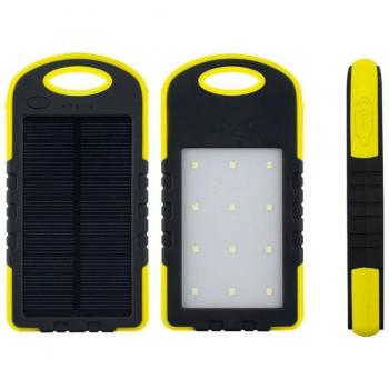 Power Bank Solar 8800 mAh con Luz LED para Teléfonos
