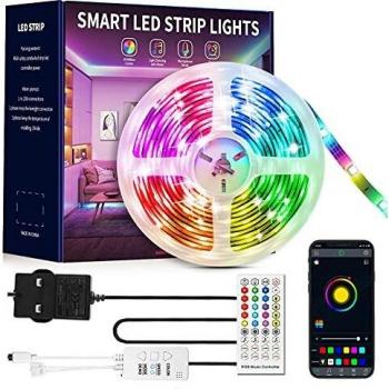 Beaeet 15-Meter RGB LED Strip – Wireless Remote, App Control