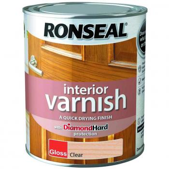 Ronseal Interior Quick Dry Gloss Varnish Clear 750ml