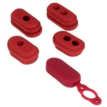 Tapon de silicona rojo para patinetes eléctricos Xiaomi M365 – filtro de polvo