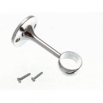 Sleek Finish Towel Rod Rail Socket Centre Support Bracket 25mm CP with Screws (Pack of 200)